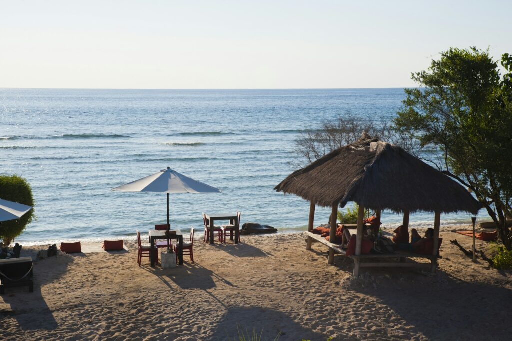 Restaurant on the Beach, Gili Trawangan, Indonesia, Asia